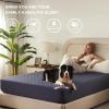 image2 Pack Waterproof Mattress Protector Twin Size Mattress Pad Noiseless with Deep Pocket Fitted for 6quot15quot Breathable DirtProof Single Bed Mattress Cover for Bedroom Dorm Room GrayNavy Blue