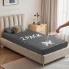 image2 Pack Waterproof Mattress Protector Twin Size Mattress Pad Noiseless with Deep Pocket Fitted for 6quot15quot Breathable DirtProof Single Bed Mattress Cover for Bedroom Dorm Room GrayGray