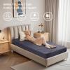image2 Pack Waterproof Mattress Protector Twin Size Mattress Pad Noiseless with Deep Pocket Fitted for 6quot15quot Breathable DirtProof Single Bed Mattress Cover for Bedroom Dorm Room GrayNavy Blue