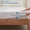 image2 Pack Waterproof Mattress Protector Twin Size Mattress Pad Noiseless with Deep Pocket Fitted for 6quot15quot Breathable DirtProof Single Bed Mattress Cover for Bedroom Dorm Room GrayWhite