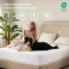 image2 Pack Waterproof Mattress Protector Twin Size Mattress Pad Noiseless with Deep Pocket Fitted for 6quot15quot Breathable DirtProof Single Bed Mattress Cover for Bedroom Dorm Room GrayWhite