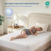 image2 Pack Waterproof Mattress Protector Twin Size Mattress Pad with Deep Pocket 6quot15quot Depth Soft Breathable DirtProof Single Bed Mattress Cover for Bedroom Dorm Room GrayWhite