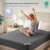 image2 Pack Waterproof Mattress Protector Twin Size Mattress Pad with Deep Pocket 6quot15quot Depth Soft Breathable DirtProof Single Bed Mattress Cover for Bedroom Dorm Room GrayGrey