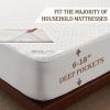 imageBEDLORE King Mattress Protector Waterproof Noiseless Mattress Cover with Deep Pocket for 618 inches Mattress Soft Breathable Mattress Pad Machine Washable Dark GrayWhite