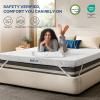 imageBEDLORE Queen Mattress Topper 3 Inch Gel Memory Foam Mattress Pad with Straps for Back Pain Relief Breathable ampamp NonSlip with Removable Washable CoverWhite
