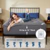 imageBEDLORE Queen Mattress Topper Thick Pillow Top Pad for Back Pain Relief Cooling Soft Mattress Cover with Deep Pockets 618 inchGray