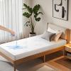 imageBEDLORE Twin Size Mattress Protector Waterproof Mattress Pad Fitted 615 Inch Deep Pocket 3D Air Fabric Soft Double Bed Mattress Cover Noiseless Washable for Bedroom Hotel GrayWhite