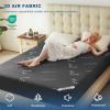 imageBEDLORE Twin Size Mattress Protector Waterproof Mattress Pad Fitted 615 Inch Deep Pocket 3D Air Fabric Soft Double Bed Mattress Cover Noiseless Washable for Bedroom Hotel GrayGray
