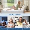 imageBEDLORE Twin Size Mattress Protector Waterproof Mattress Pad Fitted 615 Inch Deep Pocket 3D Air Fabric Soft Double Bed Mattress Cover Noiseless Washable for Bedroom Hotel GrayWhite