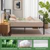 imageBEDLORE Twin XL Mattress Topper Viscose Derived from Bamboo Thick Pillow Top Mattress Pad with Deep Pockets for 615 inches Mattress Soft Mattress Topper College Dorm Size for Back PainDark GrayBeige