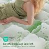 imageBEDLORE Twin XL Mattress Topper Viscose Derived from Bamboo Thick Pillow Top Mattress Pad with Deep Pockets for 615 inches Mattress Soft Mattress Topper College Dorm Size for Back PainDark GrayGreen