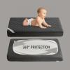 imageBEDLORE Waterproof Mattress Protector Crib 2 Pack Soft Mattress Pad Noiseless Machine Washable Mattress Cover Ultimate Protection for Your Babys Crib Toddler Bed 52x28Gray