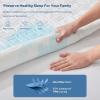 imageBEDLORE Waterproof Mattress Protector Twin Size Mattress Pad with Deep Pocket 6quot15quot Depth Soft Breathable DirtProof Single Bed Mattress Cover for Bedroom Dorm Room GrayWhite