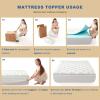 imageBedlore 4Inch California King Mattress Topper for Back Pain  Dual Layer Medium Support 2quot Gel Memory Foam  2quot Cooling Fluffy Pillow Top Pad Breathable ampamp Pressure Relief GrayGray