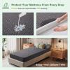 imageWaterproof Mattress Protector Queen Size Mattress Pad Fitted 6quot18quot Deep Pocket 3D Air Fabric Breathable Bed Mattress Cover Noiseless Washable for Home Bedroom HotelGray