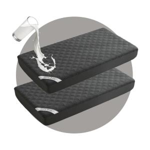 imageBEDLORE Waterproof Mattress Protector Crib 2 Pack Soft Mattress Pad Noiseless Machine Washable Mattress Cover Ultimate Protection for Your Babys Crib Toddler Bed 52x28Gray