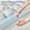 imageBEDLORE Waterproof Queen Mattress Pad Quilted Fitted Mattress Topper with Deep Pocket 618 Breathable amp Noiseless Mattress Protector Bed Cover Padded Machine WashableWhite