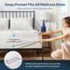imageBEDLORE Waterproof Queen Mattress Pad Quilted Fitted Mattress Topper with Deep Pocket 618 Breathable amp Noiseless Mattress Protector Bed Cover Padded Machine WashableWhite