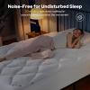 imageBEDLORE Waterproof Queen Mattress Pad Quilted Fitted Mattress Topper with Deep Pocket 618 Breathable amp Noiseless Mattress Protector Bed Cover Padded Machine WashableWhite