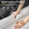 imageBEDLORE Waterproof Queen Mattress Pad Quilted Fitted Mattress Topper with Deep Pocket 618 Breathable amp Noiseless Mattress Protector Bed Cover Padded Machine WashableGray