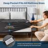 imageBEDLORE Waterproof Queen Mattress Pad Quilted Fitted Mattress Topper with Deep Pocket 618 Breathable amp Noiseless Mattress Protector Bed Cover Padded Machine WashableGray