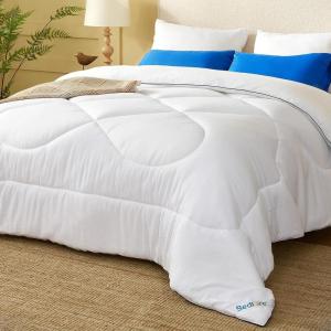 imageBEDLORE Comforters Twin Size Duvet Insert All Season Down Alternative Twin Comforter UltraSoft Quilted Bed Comforter with Corner Tabs Machine Washable Grey 8868 InchesWhite