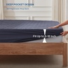 image:imageBEDLORE 2 Pack Waterproof Mattress Protector Queen Size Mattress Pad with Deep Pocket 618 Depth Soft Breathable Bed Mattress Cover for Home Bedroom Hotel Light GrayNavy Blue
