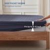 image:imageBEDLORE 2 Pack Waterproof Mattress Protector Queen Size Mattress Pad with Deep Pocket 618 Depth Soft Breathable Bed Mattress Cover for Home Bedroom Hotel Light GrayNavy Blue