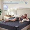 image:imageBEDLORE 2 Pack Waterproof Mattress Protector Queen Size Mattress Pad with Deep Pocket 618 Depth Soft Breathable Bed Mattress Cover for Home Bedroom Hotel Light GrayNavy Blue