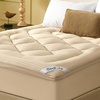 image:imageBEDLORE Full Mattress Topper Thick Pillow Top Pad for Back Pain Relief Soft Mattress Cover with Deep Pockets 615 inchBeige