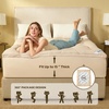 image:imageBEDLORE Full Mattress Topper Thick Pillow Top Pad for Back Pain Relief Soft Mattress Cover with Deep Pockets 615 inchBeige