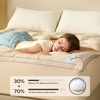 image:imageBEDLORE Full Mattress Topper Thick Pillow Top Pad for Back Pain Relief Soft Mattress Cover with Deep Pockets 615 inchBeige