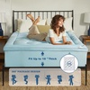 image:imageBEDLORE Full Mattress Topper Thick Pillow Top Pad for Back Pain Relief Soft Mattress Cover with Deep Pockets 615 inchBlue