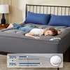 image:imageBEDLORE Full Mattress Topper Thick Pillow Top Pad for Back Pain Relief Soft Mattress Cover with Deep Pockets 615 inchGray