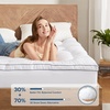 image:imageBEDLORE Full Mattress Topper Thick Pillow Top Pad for Back Pain Relief Soft Mattress Cover with Deep Pockets 615 inchWhite
