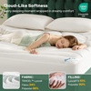 image:imageBEDLORE Queen Mattress Topper Ultra Soft Tencel Blend Pillow Top Mattress Pad for Back Pain Relief 800 GSM Extra Thick and Breathable Cooling Mattress Cover with 618 Inch Deep Pocket WhiteWhite