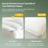 image:imageBEDLORE Queen Mattress Topper Ultra Soft Tencel Blend Pillow Top Mattress Pad for Back Pain Relief 800 GSM Extra Thick and Breathable Cooling Mattress Cover with 618 Inch Deep Pocket WhiteWhite