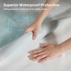 image:imageBEDLORE Queen Size Mattress Protector Waterproof Noiseless Mattress Cover with Stretchable Pockets for 615 inches Mattress Soft Breathable Mattress Pad for College Dorm BeigeWhite
