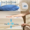 image:imageBEDLORE Queen Size Mattress Protector Waterproof Noiseless Mattress Cover with Stretchable Pockets for 615 inches Mattress Soft Breathable Mattress Pad for College Dorm BeigeBeige