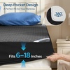 image:imageBEDLORE Queen Size Mattress Protector Waterproof Noiseless Mattress Cover with Stretchable Pockets for 615 inches Mattress Soft Breathable Mattress Pad for College Dorm BeigeDark Grey