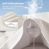 image:imageBEDLORE Queen Size Mattress Protector Waterproof Noiseless Mattress Cover with Stretchable Pockets for 615 inches Mattress Soft Breathable Mattress Pad for College Dorm BeigeWhite