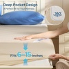 image:imageBEDLORE Queen Size Mattress Protector Waterproof Noiseless Mattress Cover with Stretchable Pockets for 615 inches Mattress Soft Breathable Mattress Pad for College Dorm BeigeBeige