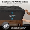 image:imageBEDLORE Waterproof Queen Mattress Pad Breathable Mattress Protector with 618 Inch Deep Pocket Quilted Fitted Mattress Topper Bed Cover Noiseless amp Machine WashableGray