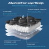 image:imageBEDLORE Waterproof Queen Mattress Pad Breathable Mattress Protector with 618 Inch Deep Pocket Quilted Fitted Mattress Topper Bed Cover Noiseless amp Machine WashableGray