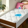 image:imageBEDLORE Waterproof Queen Mattress Pad Breathable Mattress Protector with 618 Inch Deep Pocket Quilted Fitted Mattress Topper Bed Cover Noiseless amp Machine WashableWhite