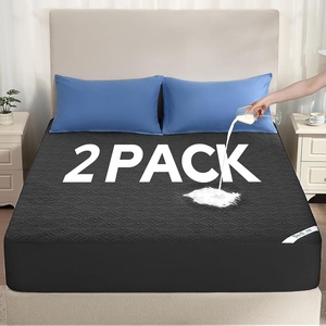 image:imageBEDLORE 2 Pack Waterproof Mattress Protector Queen Size Mattress Pad with Deep Pocket 618 Depth Soft Breathable Bed Mattress Cover for Home Bedroom Hotel Light GrayBlack