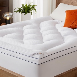 image:imageBEDLORE Full Mattress Topper Thick Pillow Top Pad for Back Pain Relief Soft Mattress Cover with Deep Pockets 615 inchWhite