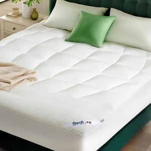 image:imageBEDLORE Queen Mattress Topper Ultra Soft Tencel Blend Pillow Top Mattress Pad for Back Pain Relief 800 GSM Extra Thick and Breathable Cooling Mattress Cover with 618 Inch Deep Pocket WhiteWhite