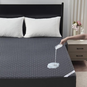 image:imageBEDLORE Queen Size Mattress Protector Waterproof Noiseless Mattress Cover with Stretchable Pockets for 615 inches Mattress Soft Breathable Mattress Pad for College Dorm BeigeDark Grey