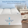 image:imageBedlore Queen Cooling Mattress Topper for Hot Sleepers Soft Fluffy Pillow Top Mattress Pad Breathable Noiseless for Back Pain Relief Washable Deep Pocket Fits 618 GreyWhite